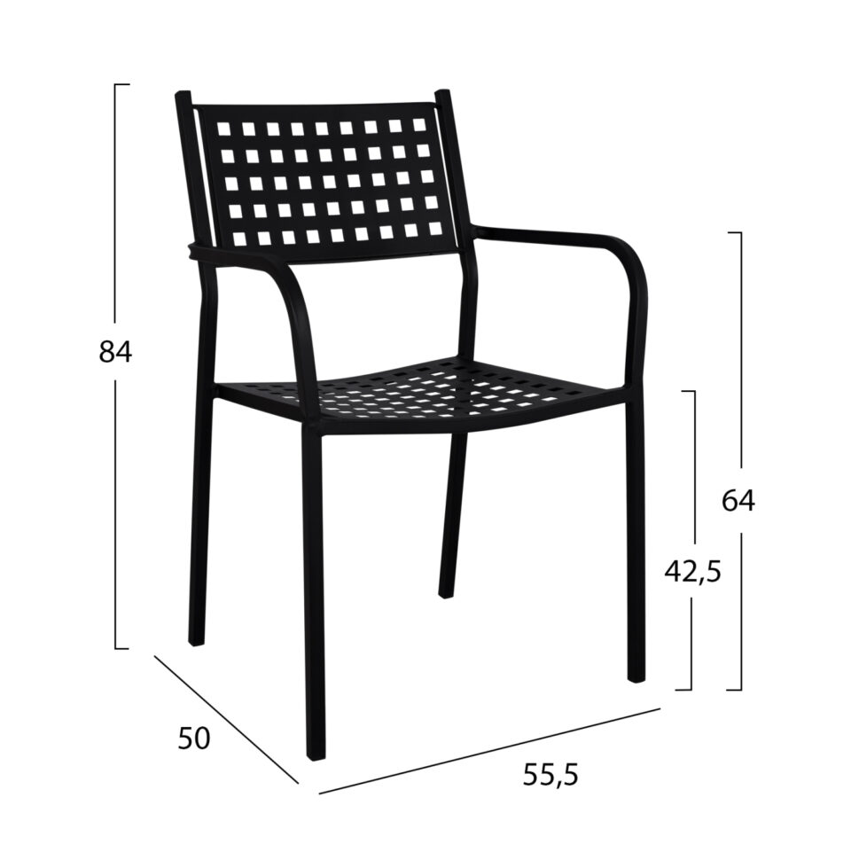 ΠΟΛΥΘΡΟΝΑ ΜΕΤΑΛΛΙΚΗ ΣΕ ΜΑΥΡΟ ΜΑΤ ΧΡΩΜΑ 55,5x50x84 cm