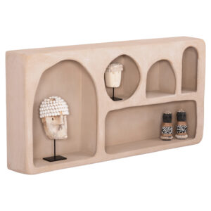 ΡΑΦΙ ΤΟΙΧΟΥ ΣΕΙΡΑ SANTORINI MDF ΣΕ ΚΑΦΕ 120x18x60Υεκ.
