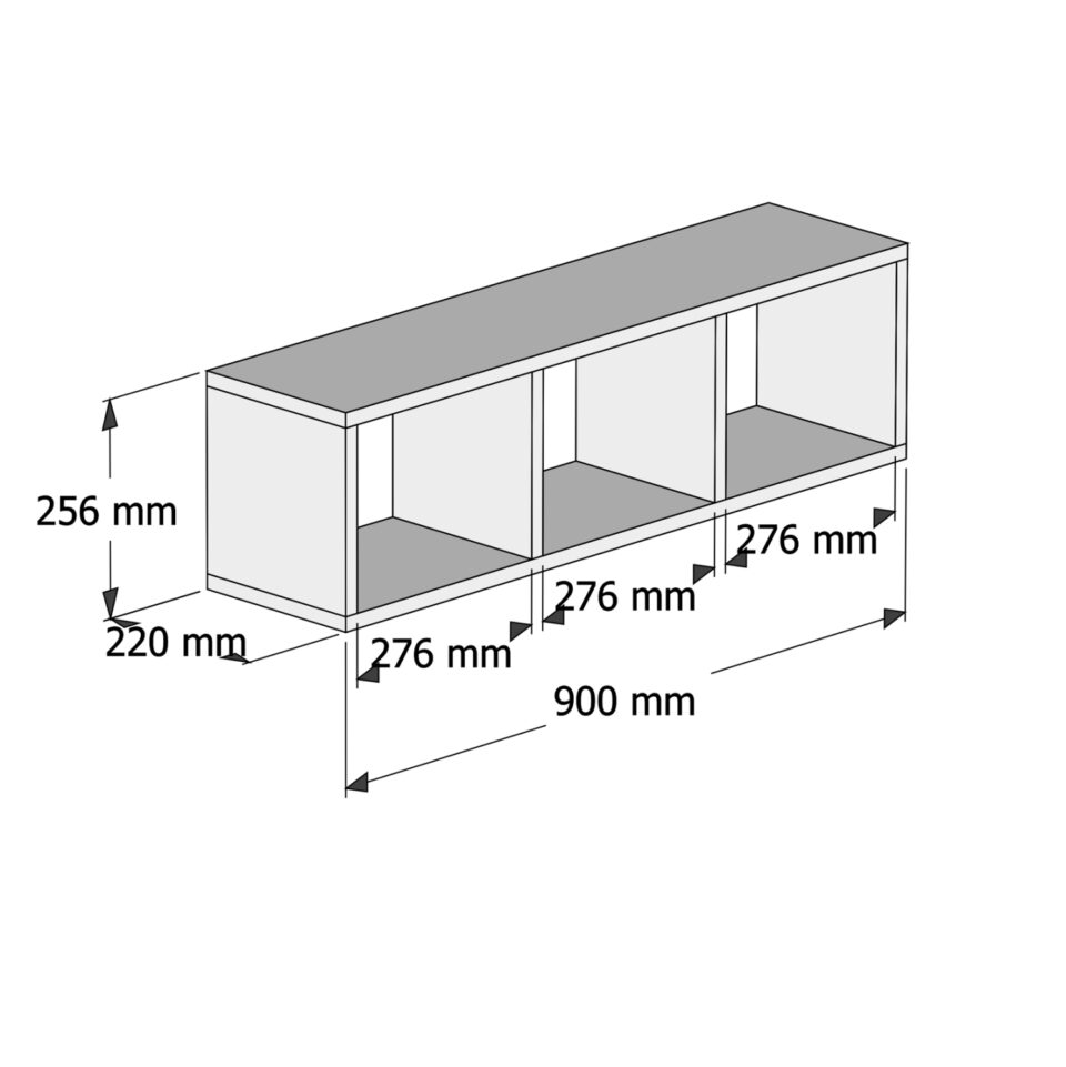 ΡΑΦΙΕΡΑ ΤΟΙΧΟΥ ΜΕΛΑΜΙΝΗΣ SONAMA & ΛΕΥΚΟ 90x22x25,6Υ εκ.