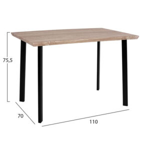 ΣΕΤ ΤΡΑΠΕΖΑΡΙΑΣ 5ΤΜΧ ΤΡΑΠΕΖΙ & 4 ΚΑΡΕΚΛΕΣ TWIST 110x70x75.5 cm