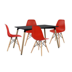 ΣΕΤ ΤΡΑΠΕΖΑΡΙΑΣ 5ΤΜΧ ΜΕ ΤΡΑΠΕΖΙ ΚΑΙ 4 ΚΑΡΕΚΛΕΣ 120x80x73 cm