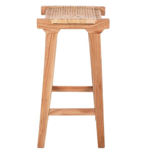 ΣΚΑΜΠΟ ΜΕΣΑΙΟΥ ΥΨΟΥΣ ΑΠΟ MINDI ΞΥΛΟ ΚΑΙ ΚΑΘΙΣΜΑ RATTAN 40X35X66Υεκ.FB99382.11