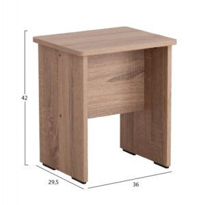 ΤΟΥΑΛΕΤΑ ΜΕ ΚΑΘΡΕΠΤΗ & ΣΚΑΜΠΟ ΜΕΛΑΜΙΝΗ SONAMA OAK 74x39x155Υεκ.