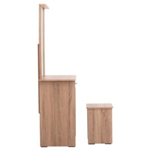 ΤΟΥΑΛΕΤΑ ΜΕ ΚΑΘΡΕΠΤΗ & ΣΚΑΜΠΟ ΜΕΛΑΜΙΝΗ SONAMA OAK 74x39x155Υεκ.