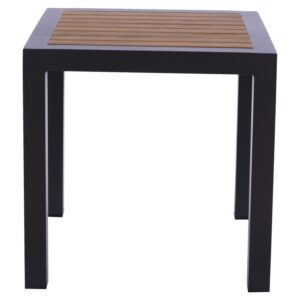ΤΡΑΠΕΖΙ ΑΛΟΥΜΙΝΙΟΥ ΓΚΡΙ ΜΕ POLYWOOD 45Χ45X45,5 εκ.