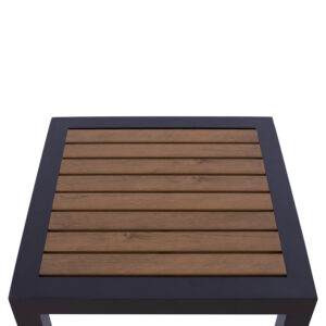 ΤΡΑΠΕΖΙ ΑΛΟΥΜΙΝΙΟΥ ΓΚΡΙ ΜΕ POLYWOOD 45Χ45X45,5 εκ.