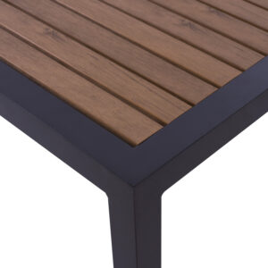 ΤΡΑΠΕΖΙ ΑΛΟΥΜΙΝΙΟΥ ΓΚΡΙ ΜΕ POLYWOOD 45Χ45X45,5 εκ.