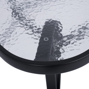 ΤΡΑΠΕΖΙ BRUNO 150X90Χ72Υεκ. ΓΚΡΙ ΜΕΤΑΛΛΙΚΟ ΜΕ ΓΥΑΛΙΝΗ ΕΠΙΦΑΝΕΙΑ FB5145.01