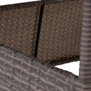 ΤΡΑΠΕΖΙ ΜΕΤΑΛΛΙΚΟ RATTAN ΓΚΡΙ 120x70x75Υ εκ.