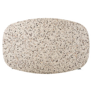 ΤΡΑΠΕΖΙ ΟΒΑΛ ΜΕ WERZALIT TERRAZZO-ΜΑΥΡΗ ΧΙΑΣΤΙ ΒΑΣΗ 146x94x75Υεκ