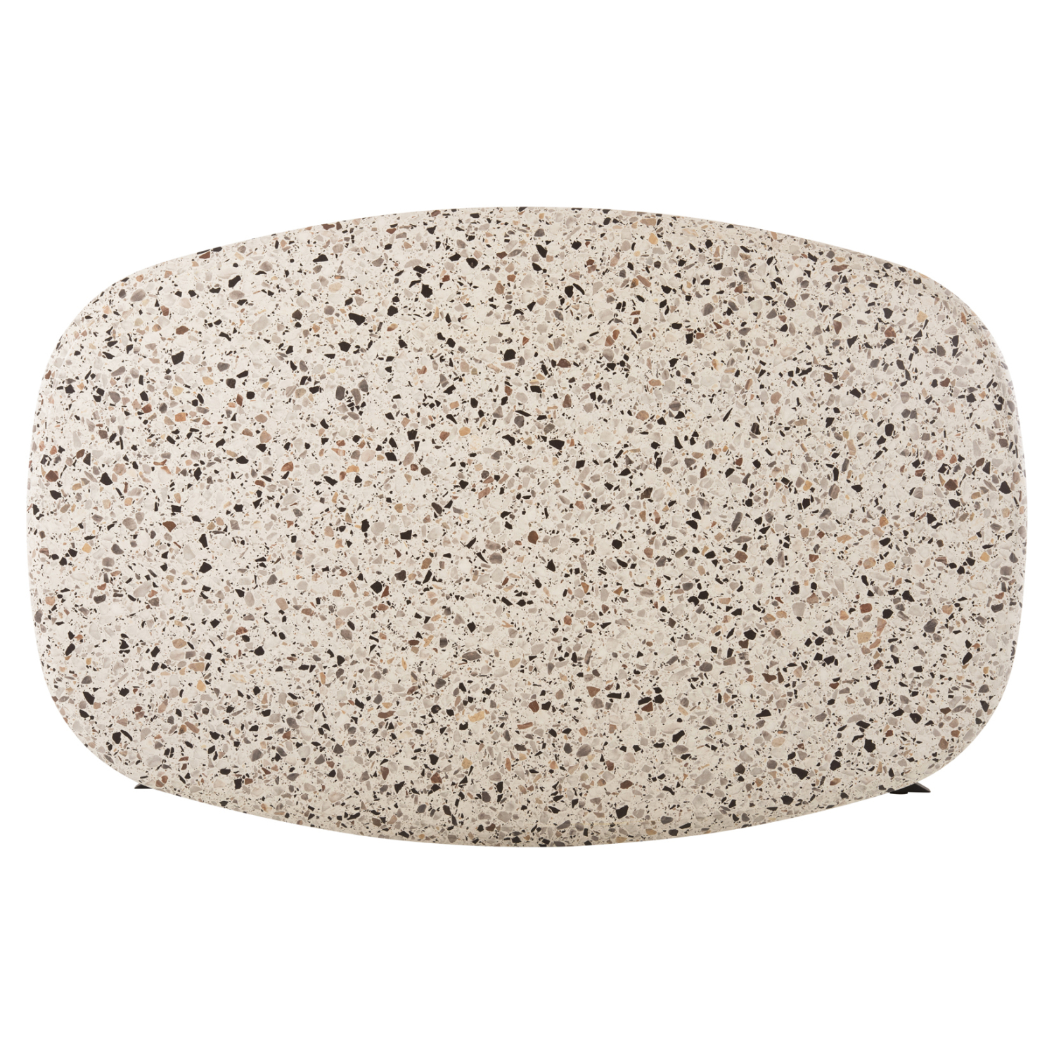 ΤΡΑΠΕΖΙ ΟΒΑΛ ΜΕ WERZALIT TERRAZZO-ΜΑΥΡΗ ΧΙΑΣΤΙ ΒΑΣΗ 146x94x75Υεκ