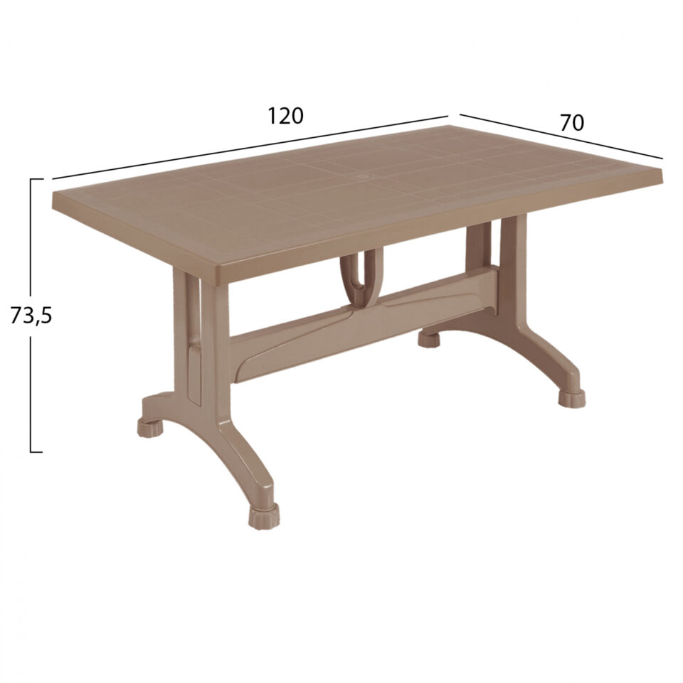 ΤΡΑΠΕΖΙ ΠΟΛΥΠΡΟΠΥΛΕΝΙΟΥ 120X70X73.5Υεκ. ΚΑΠΟΥΤΣΙΝΟ