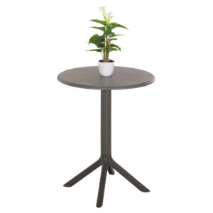 ΤΡΑΠΕΖΙ ΠΟΛΥΠΡΟΠΥΛΕΝΙΟΥ ΣΤΡΟΓΓΥΛΟ OLIVE GREEN Φ60x75Υεκ.
