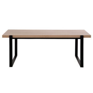 ΤΡΑΠΕΖΙ ΣΑΛΟΝΙΟΥ MDF SONOMA-ΜΑΥΡΗ ΜΕΤΑΛΛΙΚΗ ΒΑΣΗ 120x60X46Yεκ.