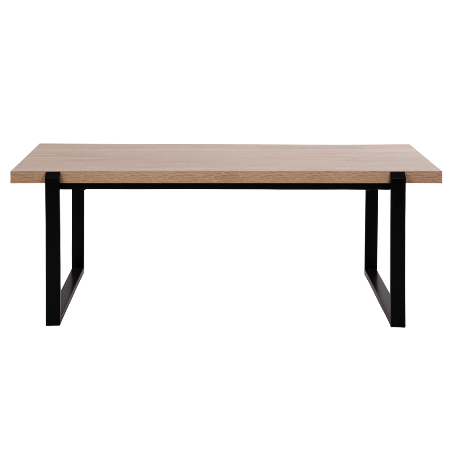 ΤΡΑΠΕΖΙ ΣΑΛΟΝΙΟΥ MDF SONOMA-ΜΑΥΡΗ ΜΕΤΑΛΛΙΚΗ ΒΑΣΗ 120x60X46Yεκ.