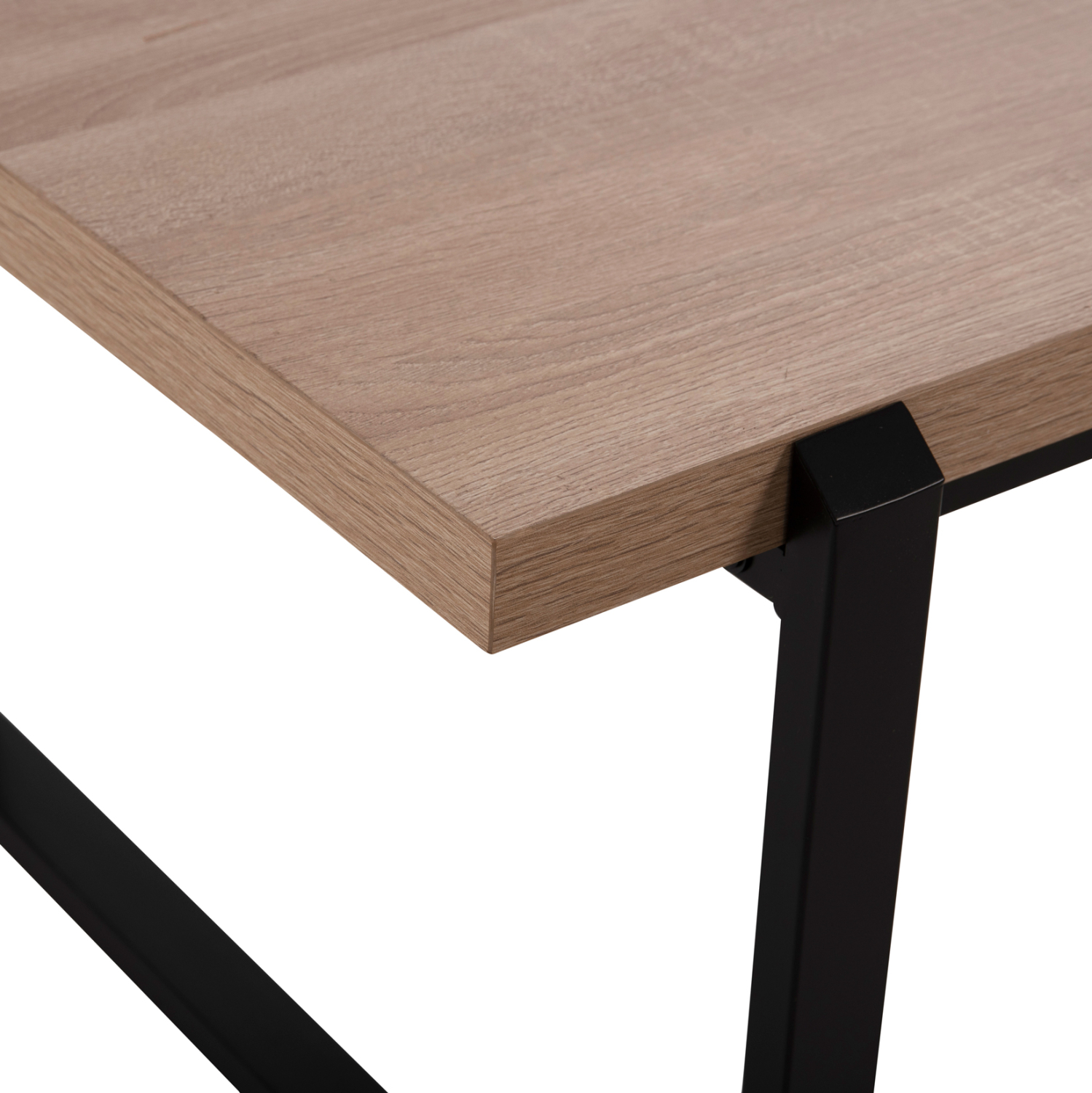 ΤΡΑΠΕΖΙ ΣΑΛΟΝΙΟΥ MDF SONOMA-ΜΑΥΡΗ ΜΕΤΑΛΛΙΚΗ ΒΑΣΗ 120x60X46Yεκ.