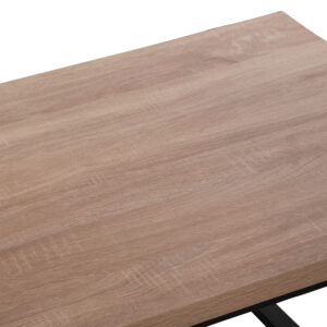 ΤΡΑΠΕΖΙ ΣΑΛΟΝΙΟΥ MDF SONOMA-ΜΑΥΡΗ ΜΕΤΑΛΛΙΚΗ ΒΑΣΗ 120x60X46Yεκ.