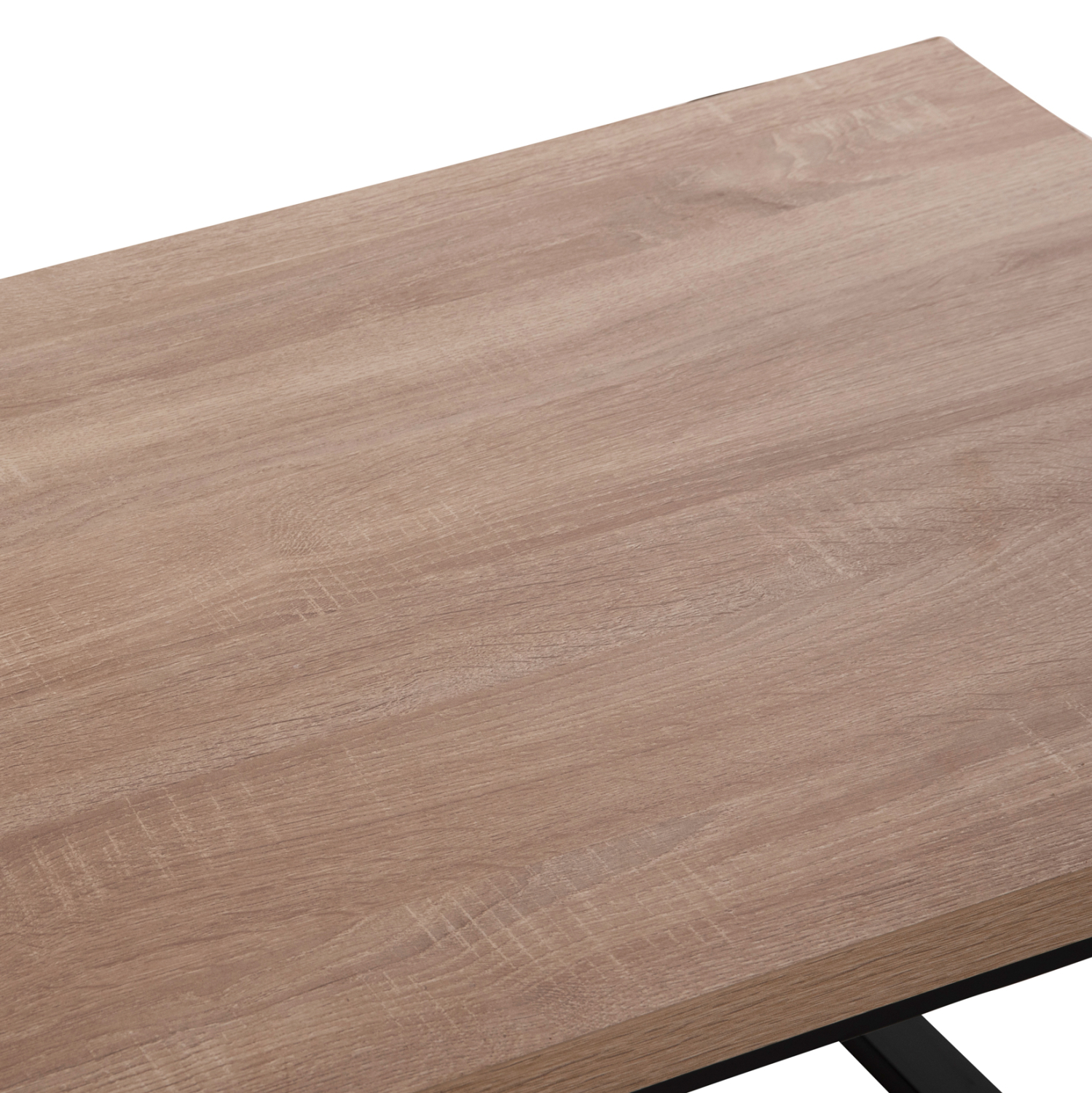 ΤΡΑΠΕΖΙ ΣΑΛΟΝΙΟΥ MDF SONOMA-ΜΑΥΡΗ ΜΕΤΑΛΛΙΚΗ ΒΑΣΗ 120x60X46Yεκ.