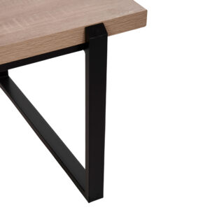 ΤΡΑΠΕΖΙ ΣΑΛΟΝΙΟΥ MDF SONOMA-ΜΑΥΡΗ ΜΕΤΑΛΛΙΚΗ ΒΑΣΗ 120x60X46Yεκ.
