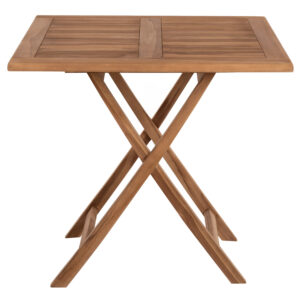 ΤΡΑΠΕΖΙ ΤΕΤΡΑΓΩΝΟ ΠΤΥΣΣΟΜΕΝΟ TEAK ΣΕ ΦΥΣΙΚΟ ΧΡΩΜΑ 80x80x75Yεκ.