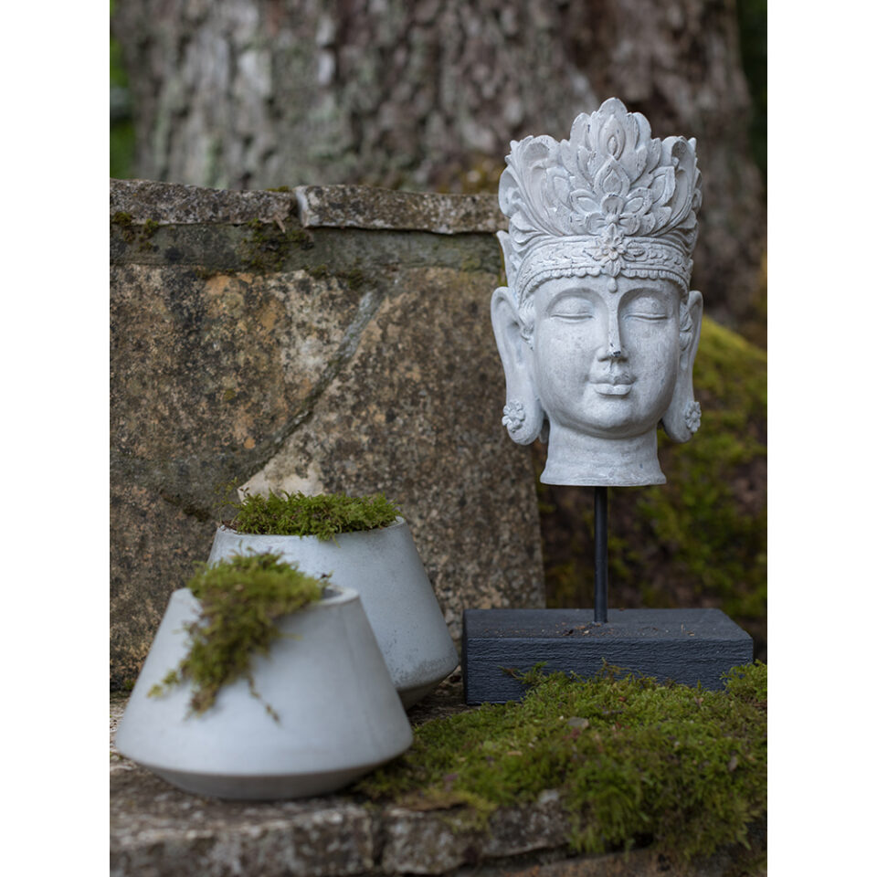 SHRIDEVI ΔΙΑΚΟΣΜΗΤΙΚΟ TOTEM 18x15x36 POLYRESIN ΛΕΥΚΟ ΑΝΤΙΚΕ ΜΑΥΡΟ