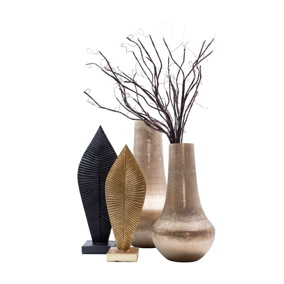 PANDANUS 2 ΔΙΑΚΟΣΜΗΤΙΚΟ TOTEM 17x12x48 POLYRESIN ΧΡΥΣΟ