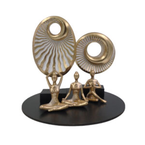 ESPIRAL ΔΙΑΚΟΣΜΗΤΙΚΟ TOTEM 23x8x35 POLYRESIN ΧΡΥΣΟ ΜΑΥΡΟ