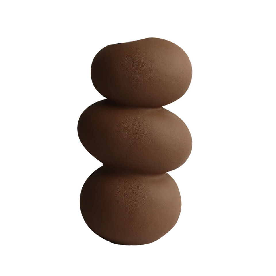 ARCODIE.I ΔΙΑΚΟΣΜΗΤΙΚΟ ΒΑΖΟ 18x14.5x32.5 POLYRESIN ΚΑΦΕ ΣΚΟΥΡΟ