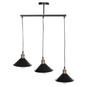 ΦΩΤΙΣΤΙΚΟ ΟΡΟΦΗΣ 3ΦΩΤΟ ΜΑΥΡΟ ΜΕΤΑΛΛΟ-ΧΑΛΚΙΝΟ ΝΤΟΥΙ Φ21,5x128Υεκ.