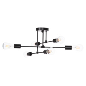 ΦΩΤΙΣΤΙΚΟ ΟΡΟΦΗΣ ΠΟΛΥΦΩΤΟ ΜΕΤΑΛΛΟ ΣΕ ΜΑΥΡΟ 51x51x23Υεκ.