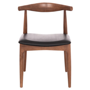 KΑΡΕΚΛΑ ΤΡΑΠΕΖΑΡΙΑΣ RUBBERWOOD ΚΑΡΥΔΙ-ΜΑΥΡΟ PU 55x51x75Υεκ