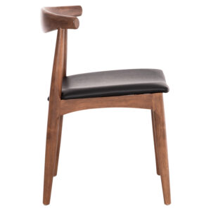 KΑΡΕΚΛΑ ΤΡΑΠΕΖΑΡΙΑΣ RUBBERWOOD ΚΑΡΥΔΙ-ΜΑΥΡΟ PU 55x51x75Υεκ