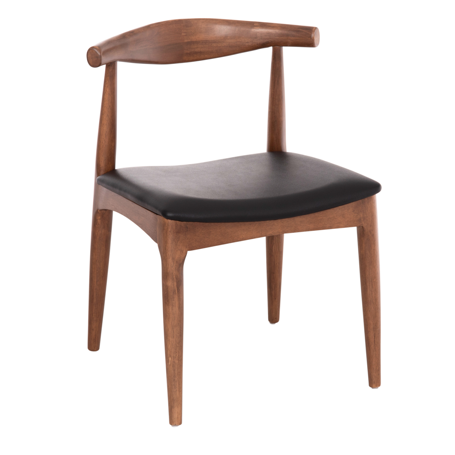 KΑΡΕΚΛΑ ΤΡΑΠΕΖΑΡΙΑΣ RUBBERWOOD ΚΑΡΥΔΙ-ΜΑΥΡΟ PU 55x51x75Υεκ