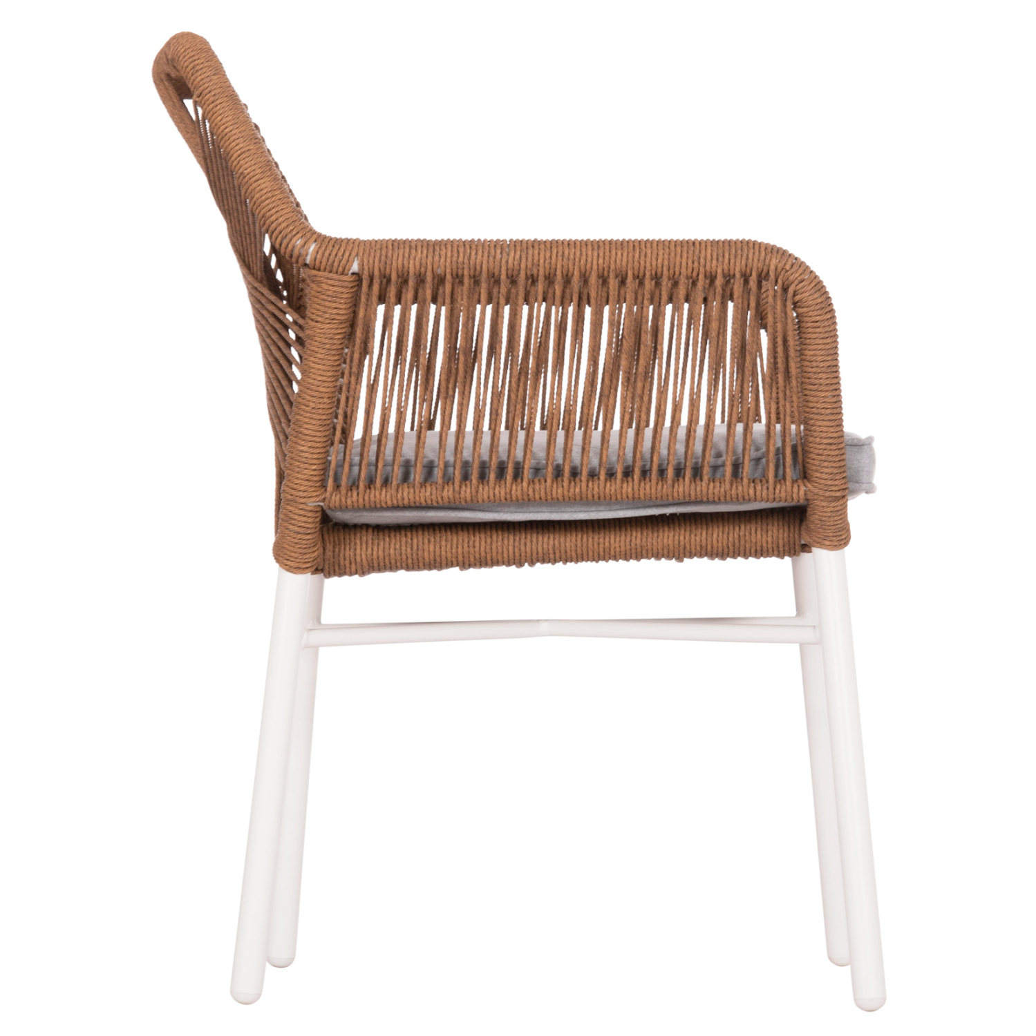 ΠΟΛΥΘΡΟΝΑ TOPIN ΑΛΟΥΜΙΝΙΟ ΛΕΥΚΟ-P.E. RATTAN ΜΠΕΖ 59x63x81Υεκ