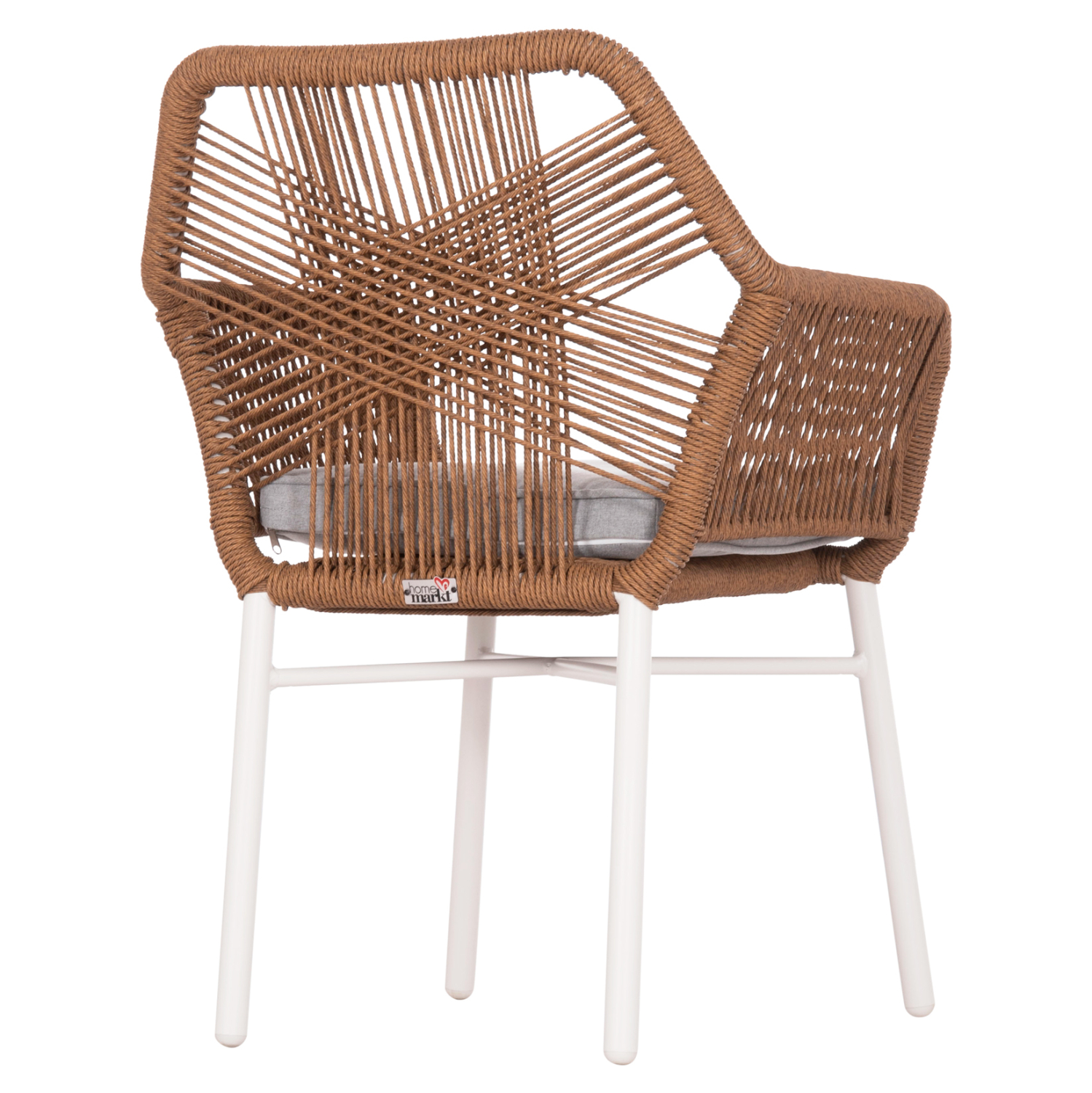 ΠΟΛΥΘΡΟΝΑ TOPIN ΑΛΟΥΜΙΝΙΟ ΛΕΥΚΟ-P.E. RATTAN ΜΠΕΖ 59x63x81Υεκ