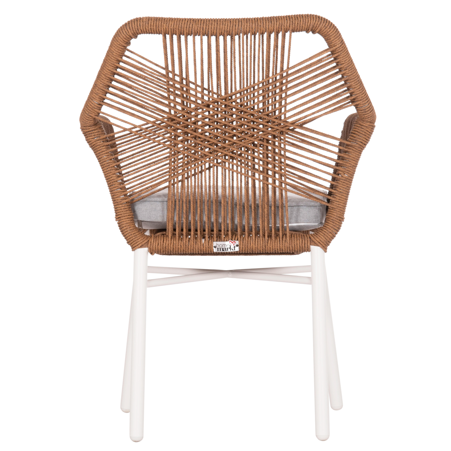 ΠΟΛΥΘΡΟΝΑ TOPIN ΑΛΟΥΜΙΝΙΟ ΛΕΥΚΟ-P.E. RATTAN ΜΠΕΖ 59x63x81Υεκ