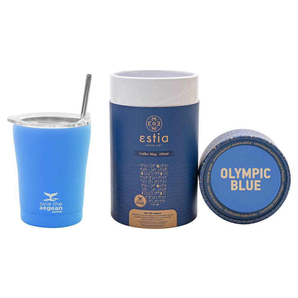 ΘΕΡΜΟΣ COFFEE MUG SAVE THE AEGEAN 350ml OLYMPIC BLUE