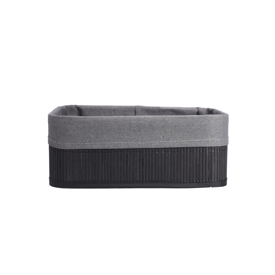 ΚΑΛΑΘΙ ΟΡΓΑΝΩΣΗΣ BAMBOO ESSENTIALS 30x25cm ME ΕΠΕΝΔΥΣΗ ΜΑΥΡΟ