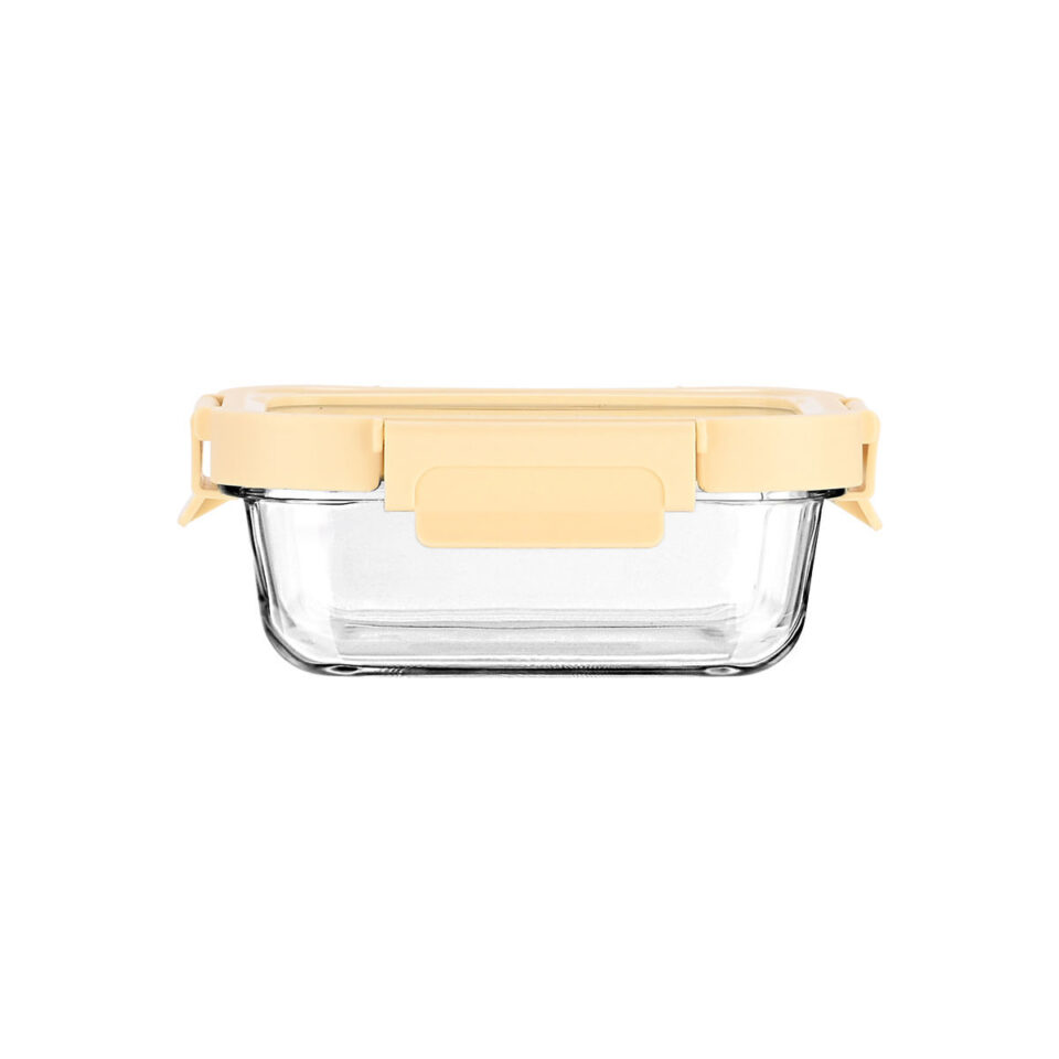 ΦΑΓΗΤΟΔΟΧΕΙΟ CLICK&SEAL ΓΥΑΛΙΝΟ 370ml 16.3x12.3x6.2cm ΜΕ ΚΑΠΑΚΙ ΠΛΑΣΤΙΚΟ IVORY
