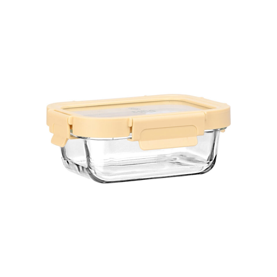 ΦΑΓΗΤΟΔΟΧΕΙΟ CLICK&SEAL ΓΥΑΛΙΝΟ 370ml 16.3x12.3x6.2cm ΜΕ ΚΑΠΑΚΙ ΠΛΑΣΤΙΚΟ IVORY