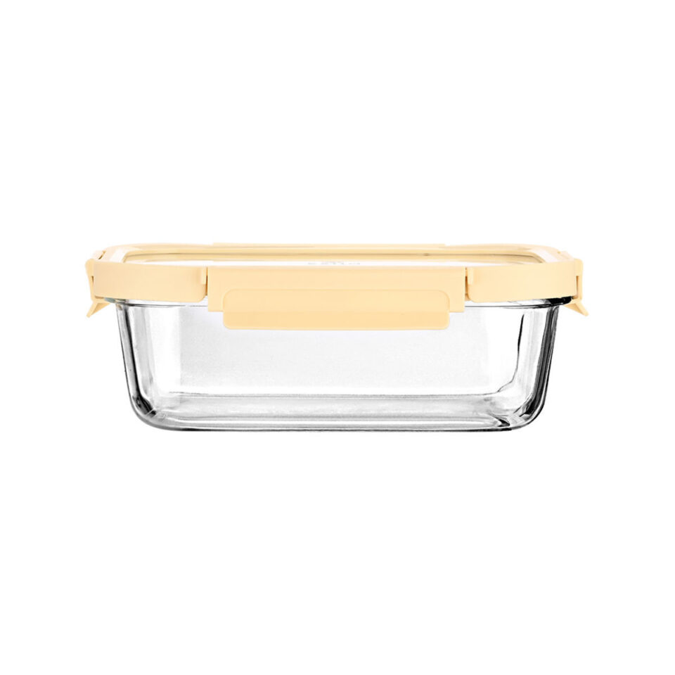 ΦΑΓΗΤΟΔΟΧΕΙΟ CLICK&SEAL ΓΥΑΛΙΝΟ 640ml 18.9x14.5x6.7 ΜΕ ΚΑΠΑΚΙ ΠΛΑΣΤΙΚΟ IVORY