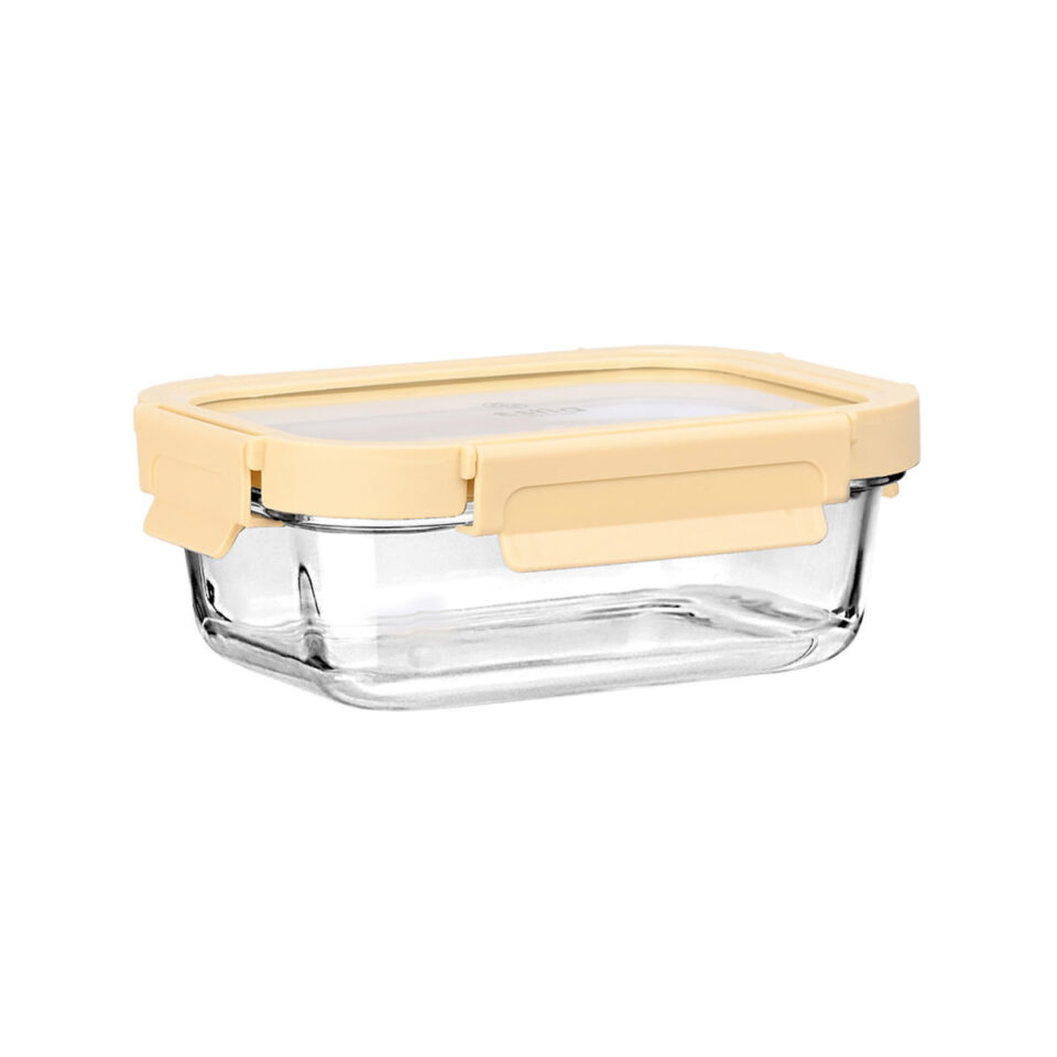 ΦΑΓΗΤΟΔΟΧΕΙΟ CLICK&SEAL ΓΥΑΛΙΝΟ 640ml 18.9x14.5x6.7 ΜΕ ΚΑΠΑΚΙ ΠΛΑΣΤΙΚΟ IVORY