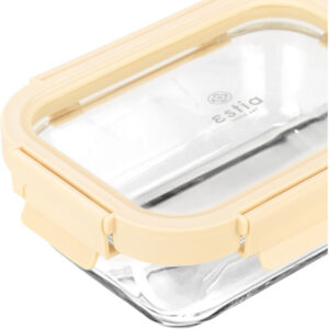 ΦΑΓΗΤΟΔΟΧΕΙΟ CLICK&SEAL ΓΥΑΛΙΝΟ 640ml 18.9x14.5x6.7 ΜΕ ΚΑΠΑΚΙ ΠΛΑΣΤΙΚΟ IVORY