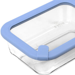 ΦΑΓΗΤΟΔΟΧΕΙΟ COLORSEAL ΓΥΑΛΙΝΟ 1050ml 21.6x16.5x7.4cm ΜΕ ΚΑΠΑΚΙ ΣΙΛΙΚΟΝΗΣ ΜΠΛΕ