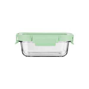 ΦΑΓΗΤΟΔΟΧΕΙΟ CLICK&SEAL ΓΥΑΛΙΝΟ 370ml 16.3x12.3x6.2cm ΜΕ ΚΑΠΑΚΙ ΠΛΑΣΤΙΚΟ MINT