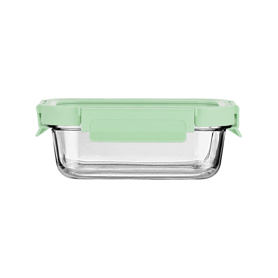 ΦΑΓΗΤΟΔΟΧΕΙΟ CLICK&SEAL ΓΥΑΛΙΝΟ 640ml 18.9x14.5x6.7 ΜΕ ΚΑΠΑΚΙ ΠΛΑΣΤΙΚΟ MINT