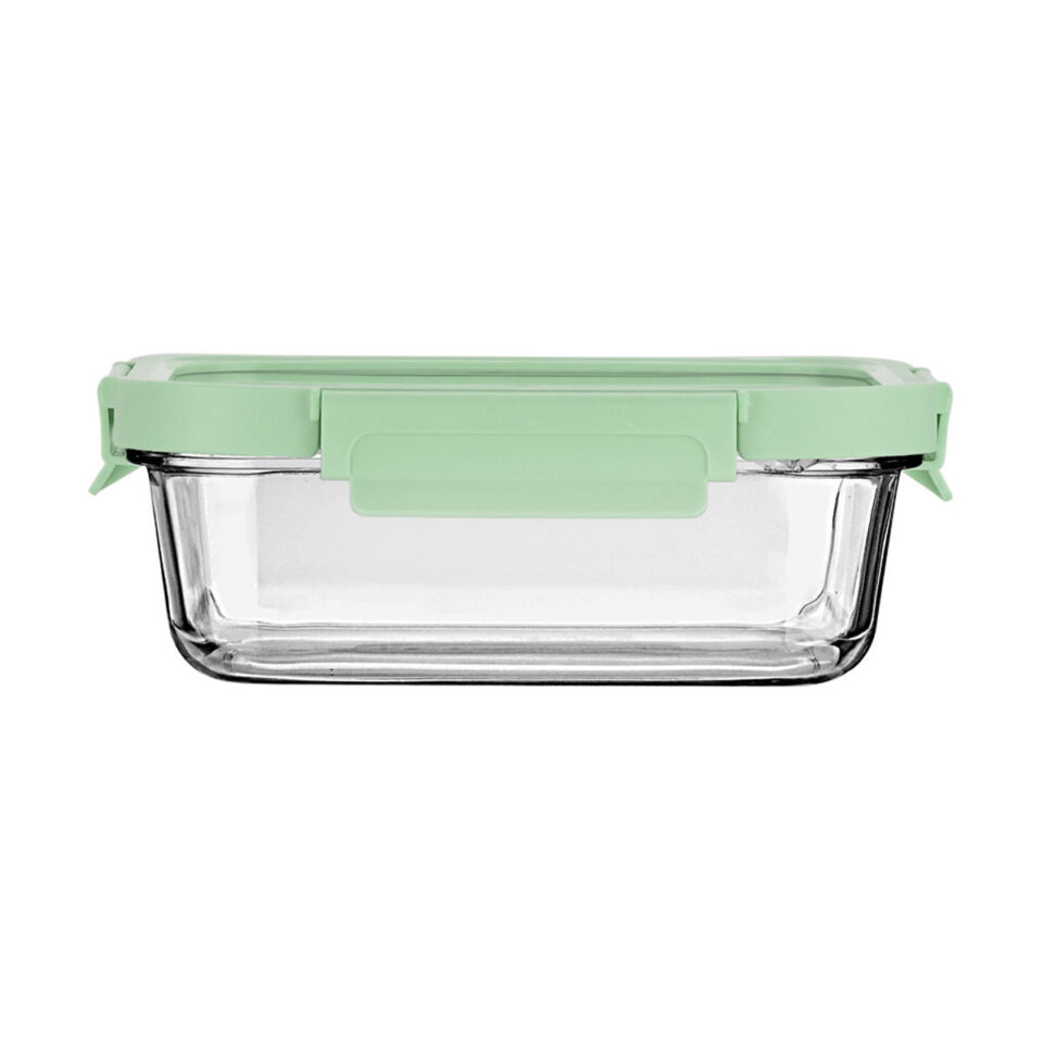 ΦΑΓΗΤΟΔΟΧΕΙΟ CLICK&SEAL ΓΥΑΛΙΝΟ 1050ml 21.7x16.5x7.4cm ΜΕ ΚΑΠΑΚΙ ΠΛΑΣΤΙΚΟ MINT