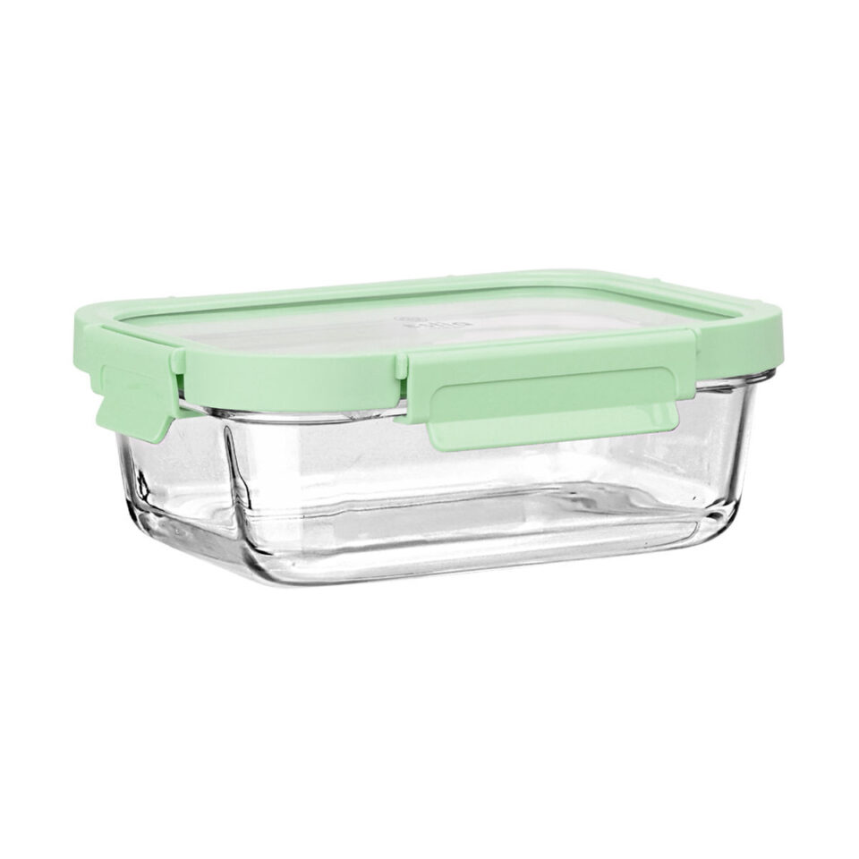 ΦΑΓΗΤΟΔΟΧΕΙΟ CLICK&SEAL ΓΥΑΛΙΝΟ 1050ml 21.7x16.5x7.4cm ΜΕ ΚΑΠΑΚΙ ΠΛΑΣΤΙΚΟ MINT