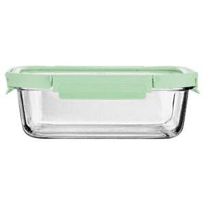 ΦΑΓΗΤΟΔΟΧΕΙΟ CLICK&SEAL ΓΥΑΛΙΝΟ 1520ml 24.1x18.2x8.1cm ΜΕ ΚΑΠΑΚΙ ΠΛΑΣΤΙΚΟ MINT