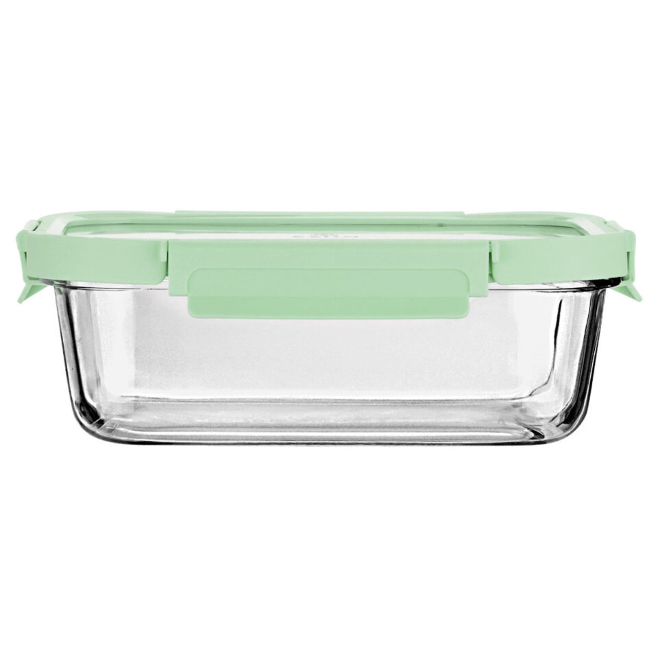 ΦΑΓΗΤΟΔΟΧΕΙΟ CLICK&SEAL ΓΥΑΛΙΝΟ 1520ml 24.1x18.2x8.1cm ΜΕ ΚΑΠΑΚΙ ΠΛΑΣΤΙΚΟ MINT